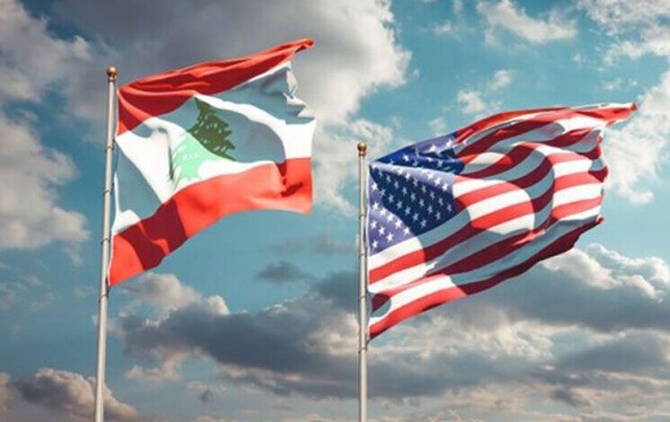 Usa Liban Flag