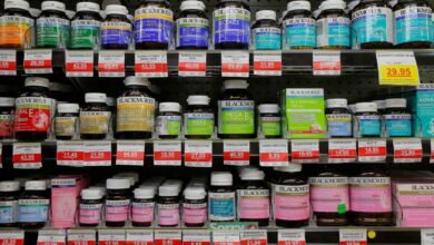 FILE PHOTO: Blackmores Brand Supplements Stock Shelves At A Mr Vitamins Store In Sydney, Australia