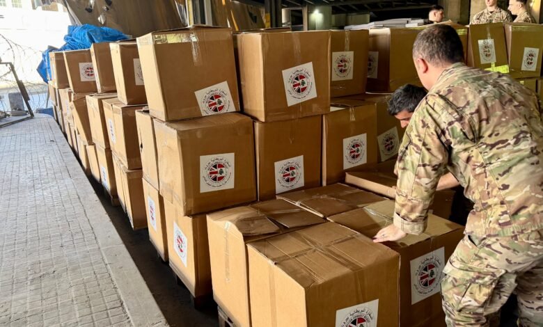Uk Defence Relief Items Handover To Lebanese Army In Beirut April