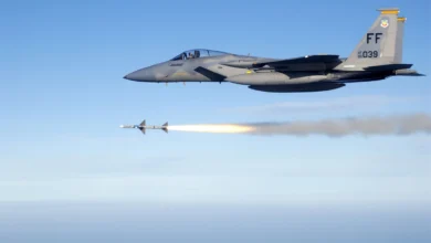 USAF F C Fires AIM Sparrow