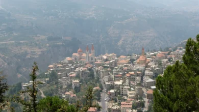 Bsharri Becharre Village As Seen From The Slopes Of Mt Lebanon Bsharri Lebanon