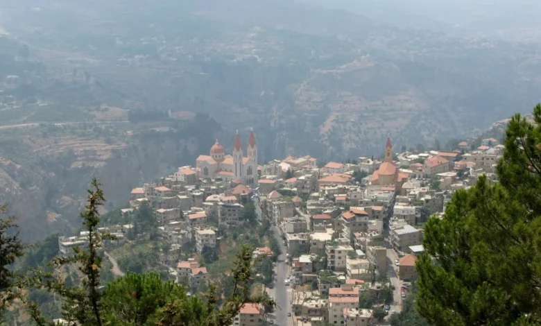 Bsharri Becharre Village As Seen From The Slopes Of Mt Lebanon Bsharri Lebanon