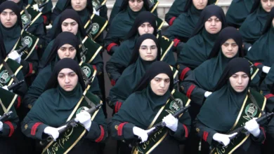 Iranian Female Police Cadets Stand